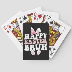 Jeu De Cartes Joyeux Pâques Bruh Bro Chasse aux oeufs Bunny Retr