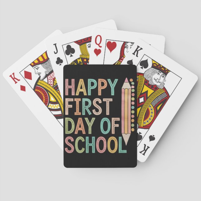 Jeu De Cartes Joyeux premier jour de rentrée scolaire (dos)