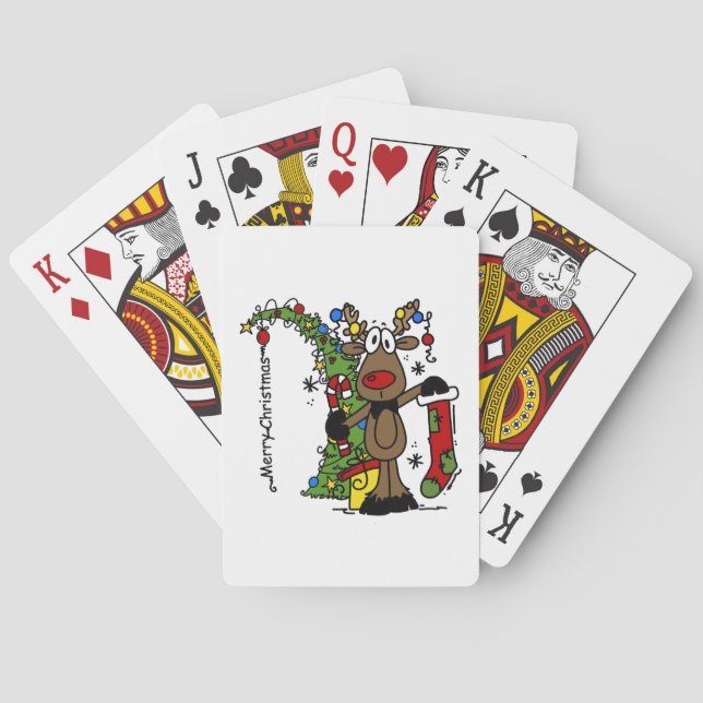 Jeu De Cartes Joyeux rennes de Noël (dos)