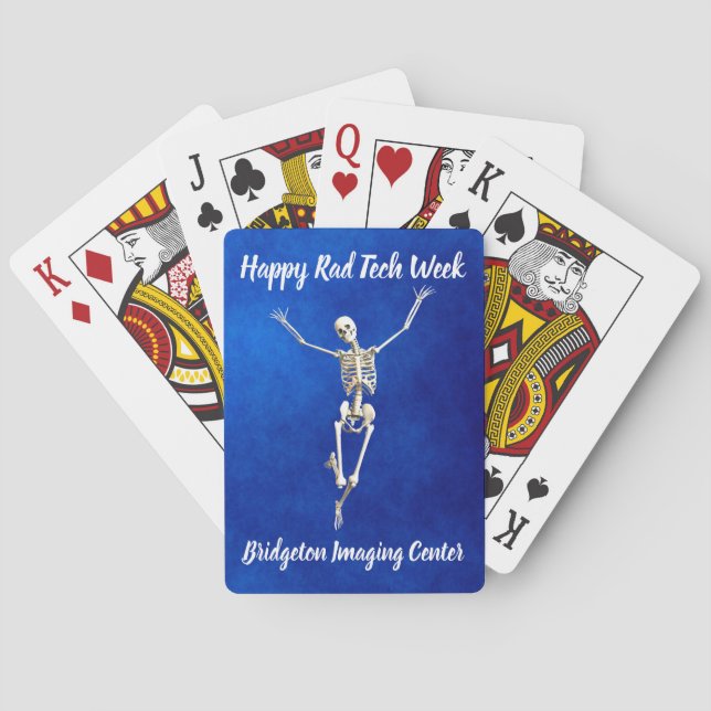 Jeu De Cartes Joyeux Skeleton "Happy Rad Tech Week" (dos)