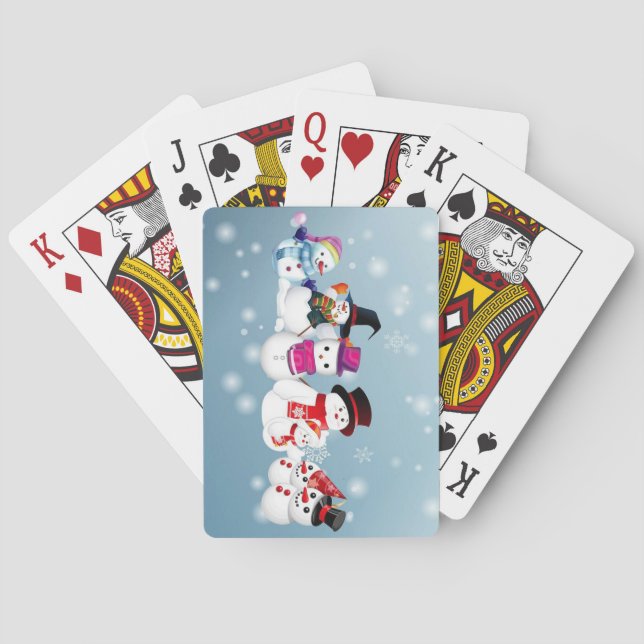 Jeu De Cartes Joyeux Snowmen (dos)