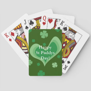 Jeu De Cartes Joyeux St Paddys Day coutume shamrock chanceux