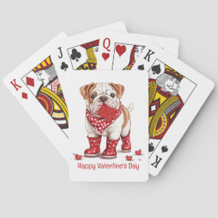 Jeu De Cartes Joyeux Valentines Day English Bulldog