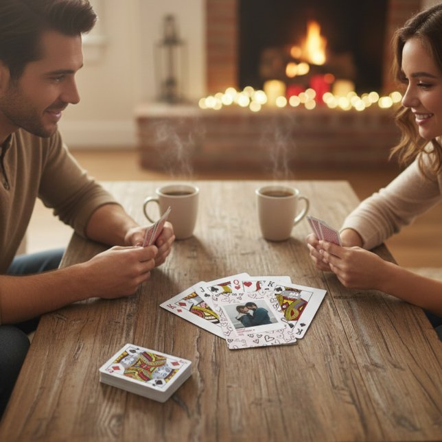 Jeu De Cartes Joyeux Valentines Jour Moderne Design Romantique P (Créateur téléchargé)