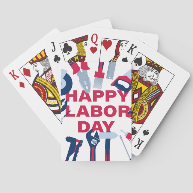 Jeu De Cartes Joyeux week-end de la fête du travail (dos)
