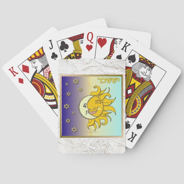 Jeu De Cartes Judaica 12 Tribes Israël Issachar Art (dos)