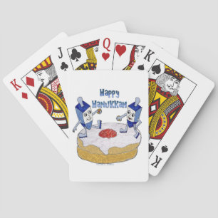 Jeu De Cartes Judaica Happy Hanukkah Dancing Dreidels