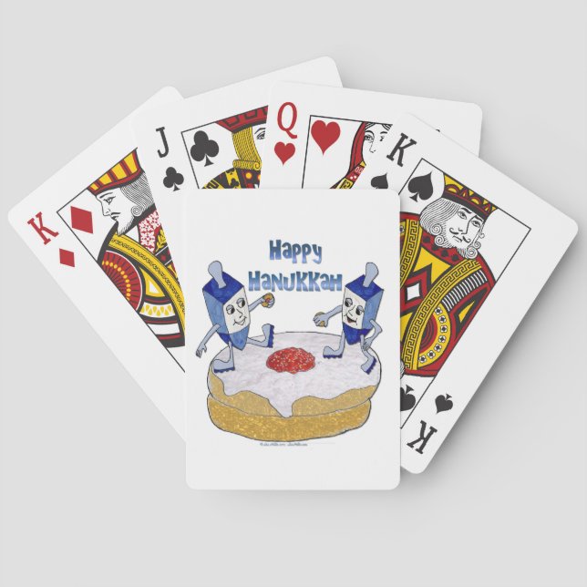 Jeu De Cartes Judaica Happy Hanukkah Dancing Dreidels (dos)