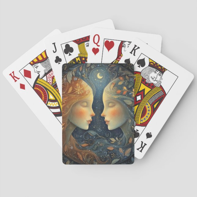 Jeu De Cartes Jumeaux Gémeaux Zodiaque Astrologie Céleste Annive (dos)