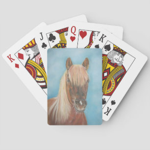 Jeu De Cartes jument de châtaigne avec cheval équin de crinière 