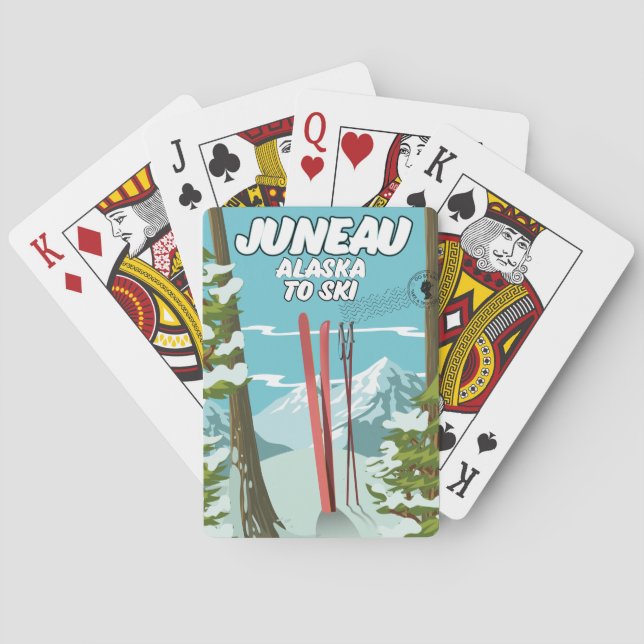 Jeu De Cartes Juneau Alaska Pour Skier (dos)