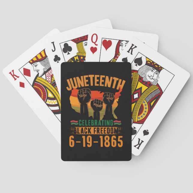 Jeu De Cartes Juneteenth Célébration de la liberté noire 186 Afr (dos)