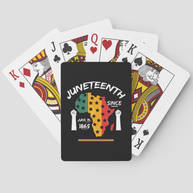Jeu De Cartes Juneteenth Since June 19th 1865 T-shirt Free Ish (dos)