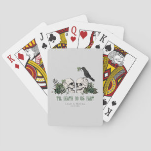 Jeu De Cartes Jusqu'à la mort Vert Gothique Saint-Patrick Crâne