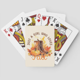 Jeu De Cartes Just A Girl Who Love Fall - Cosy Autumn Vibes