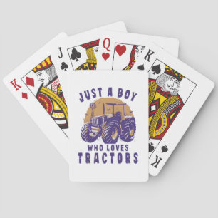 Jeu De Cartes Juste un garçon qui aime les tracteurs et les cami