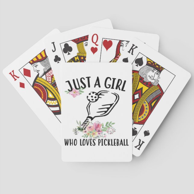 Jeu De Cartes Juste une fille qui adore Pickleball (dos)