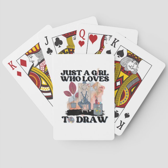 Jeu De Cartes Juste une fille qui aime dessiner (dos)