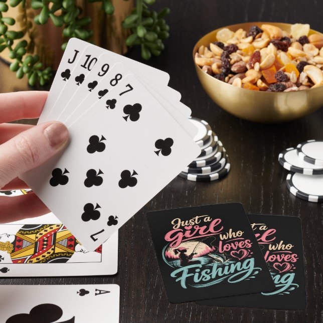 Jeu De Cartes Juste Une Fille Qui Aime La Pêche (In Situ)