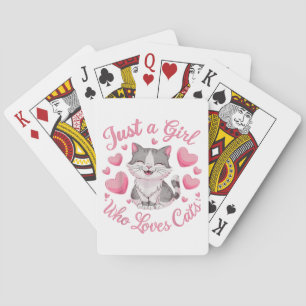 Jeu De Cartes Juste une fille qui aime les chats mignonne chat