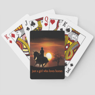 Jeu De Cartes juste une fille qui aime les chevaux