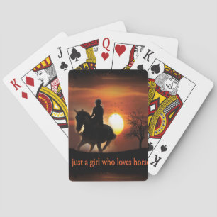 Jeu De Cartes juste une fille qui aime les chevaux