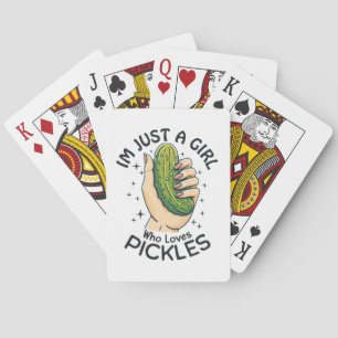Jeu De Cartes Juste une fille qui aime les pickles - Vegan drôle