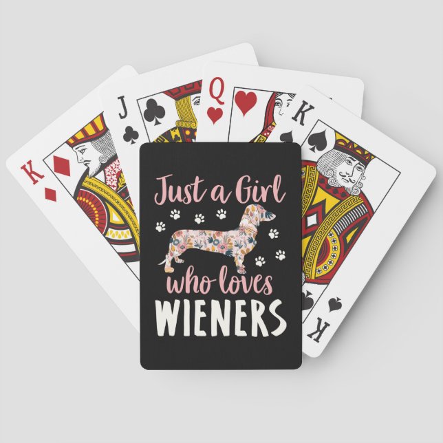 Jeu De Cartes Juste une fille qui aime les Wieners (dos)