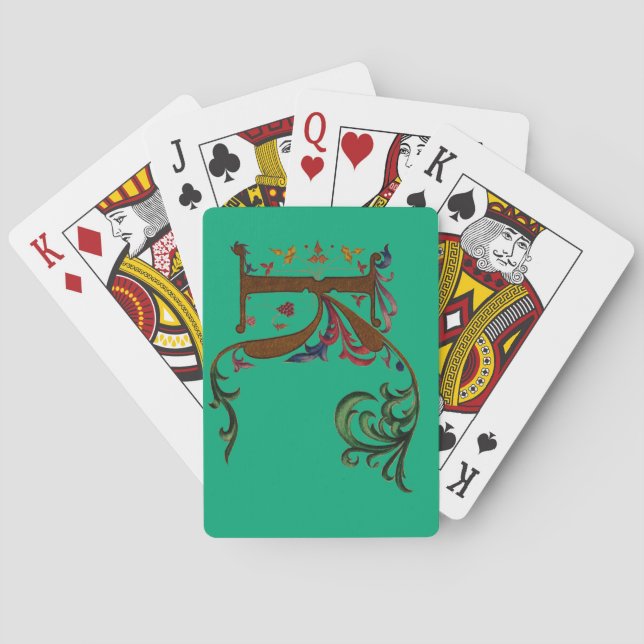 Jeu De Cartes K initial éclairé (dos)