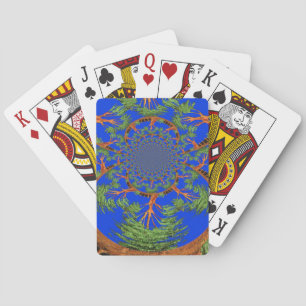 Jeu De Cartes Kaleidoscope Acacia Arbre Art Imprimer/Graphique