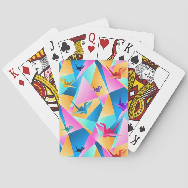 Jeu De Cartes Kaleidoscope d'origami (dos)
