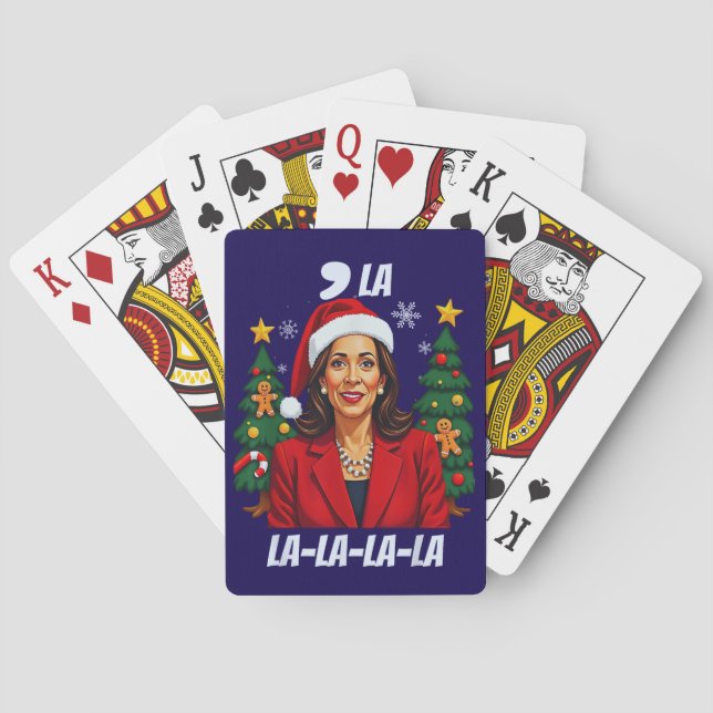 Jeu De Cartes Kamala Harris Santa Hat Cadeau de Noël (dos)