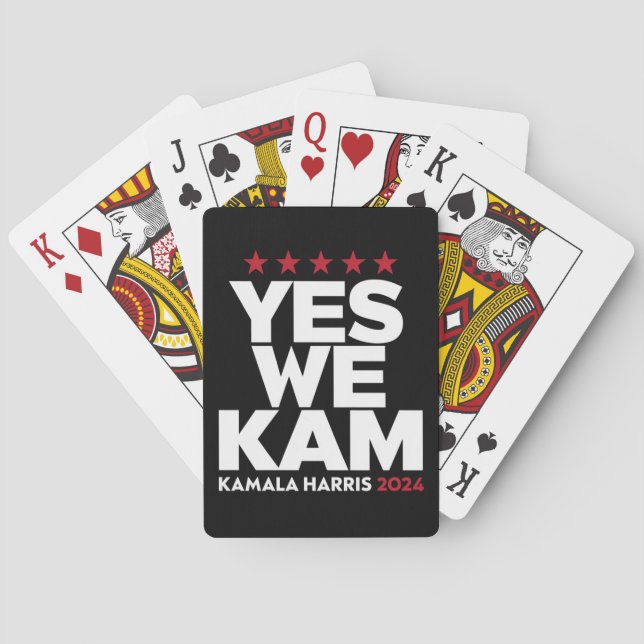 Jeu De Cartes Kamala Harris Yes We Kam for US President 2024 (dos)