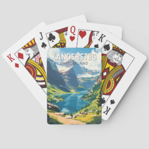 Jeu De Cartes Kandersteg Suisse Travel Art Vintage