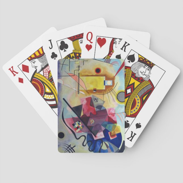 Jeu De Cartes Kandinsky 1925 Peinture jaune bleu rouge (dos)