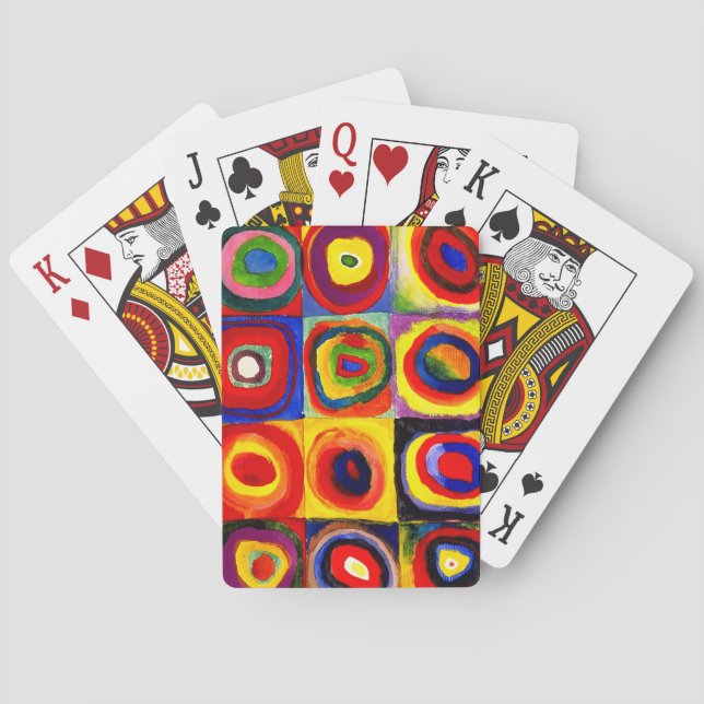 Jeu De Cartes Kandinsky Farbstudie Quadrates Cercles Art  (dos)