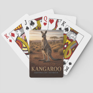 Jeu De Cartes Kangourou Faune de l'arrière-pays australien ANIMA