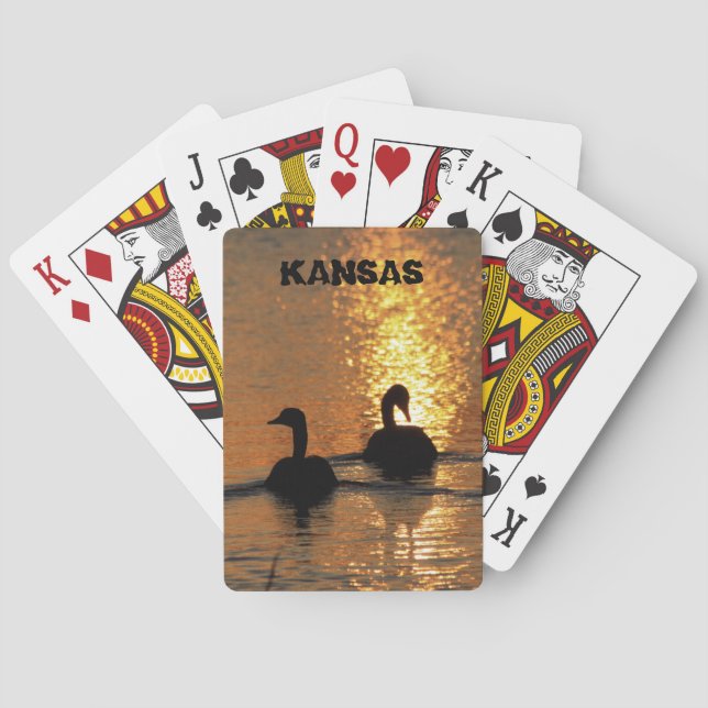 Jeu De Cartes Kansas Cana Oie Couché de soleil (dos)