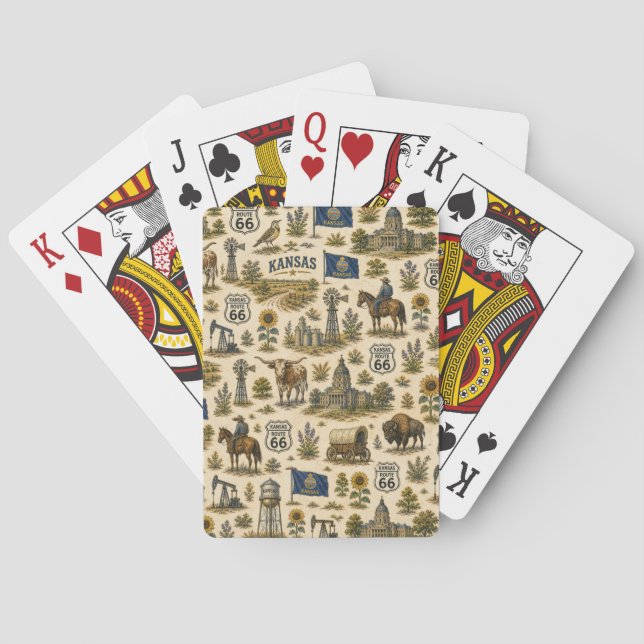 Jeu De Cartes Kansas Route 66 Prairie Chanceuse (dos)