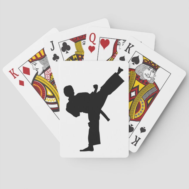 Jeu De Cartes Karaté Silhouette Kick (dos)