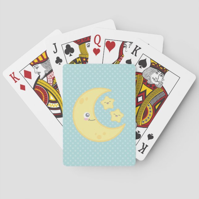 Jeu De Cartes Kawaii Moon et Stars Jouer des cartes (dos)
