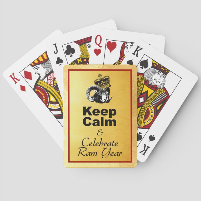 Jeu De Cartes Keep Calm and Celebrate Ram Year 2027 (dos)