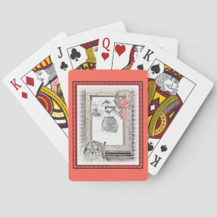 Jeu De Cartes Keeshond Noël hiver fenêtre Peinture Chien Art