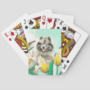 Jeu De Cartes Keeshony in Tulips Peinture mignonne Original Chie