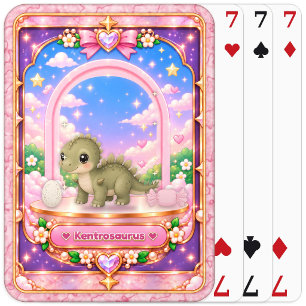 Jeu De Cartes Kentrosaurus Dinosaure, Art Kawaii