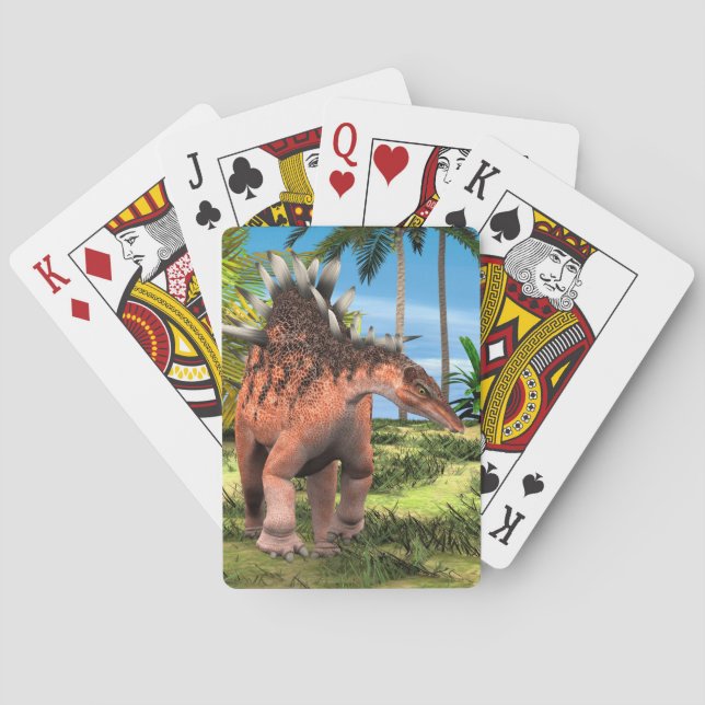 Jeu De Cartes Kentrosaurus Dinosaure Jungle Art Préhistorique (dos)