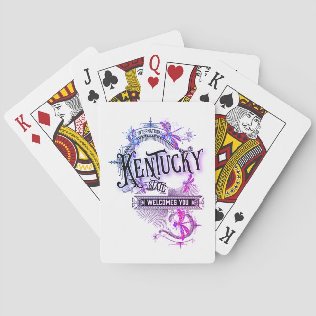 Jeu De Cartes Kentucky Jouer aux cartes Illustration Vintage (dos)