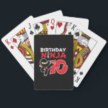 Jeu De Cartes Kids Birthday Ninja<br><div class="desc">This Birthday Ninja 10 makes a parfaite venin pour a 10 ans d'anniversaire ninja birthday. "It feese the Japanese Symbole for Ninjutsu with a cartoon ninja doing a karate kick that the birthday or girl will love" This ninja birthday design for boys and girls is a perfect fit for 10...</div>