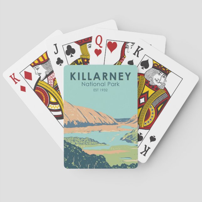Jeu De Cartes Killarney National Park Irlande Travel Art Vintage (dos)