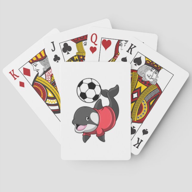 Jeu De Cartes Killerwhale comme joueur de football avec Soccer (dos)